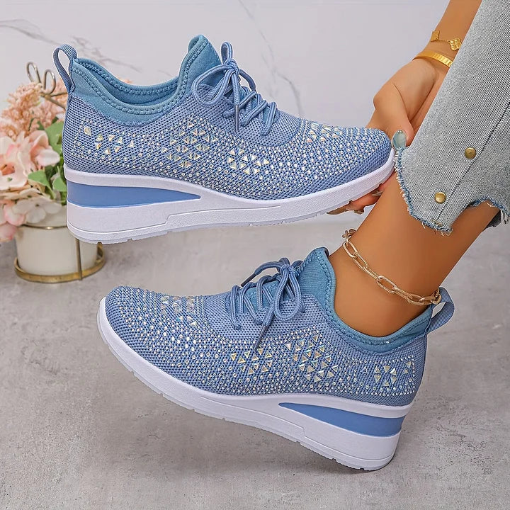 Women's Orthopedic Sneakers - Sparkle Details