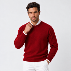 Men's Cashmere Crew Neck Sweater - Classic Pullover