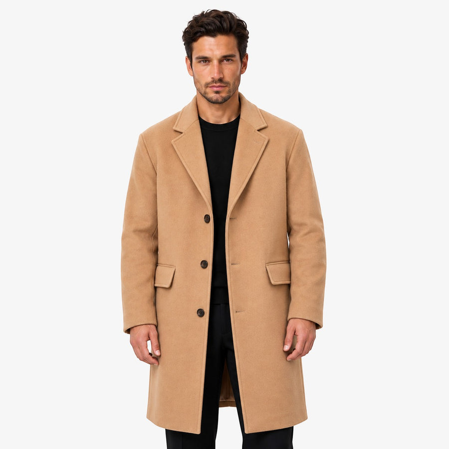 Men's Classic Long Lapel Coat