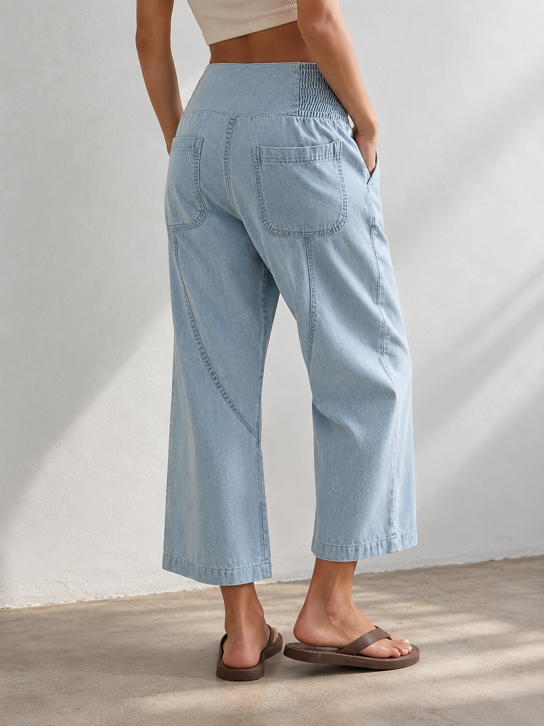 Pantalón Mujer Ancho Estilo Harén