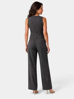 Conjunto Mujer Chaleco y Pantalón Ancho