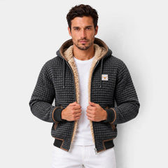 Men's Sherpa-Lined Puffer Jacket - Full Zip
