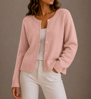 Cárdigan de Punto Mujer con Botones - Cuello Redondo