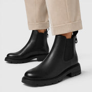 Botines de Piel de Oveja Mujer Premium – Tacón Medio Cómodo