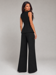 Women's Vest Wide-Leg Pants Set