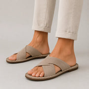 Unisex Premium Cross Sandals - Comfortable Suede-Effect Summer Sandals