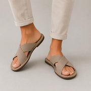 Unisex Premium Cross Sandals - Comfortable Suede-Effect Summer Sandals