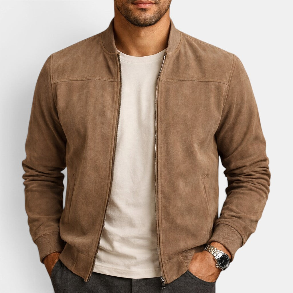 Chaqueta Bomber Hombre Premium – Bomber Efecto Ante Ligera