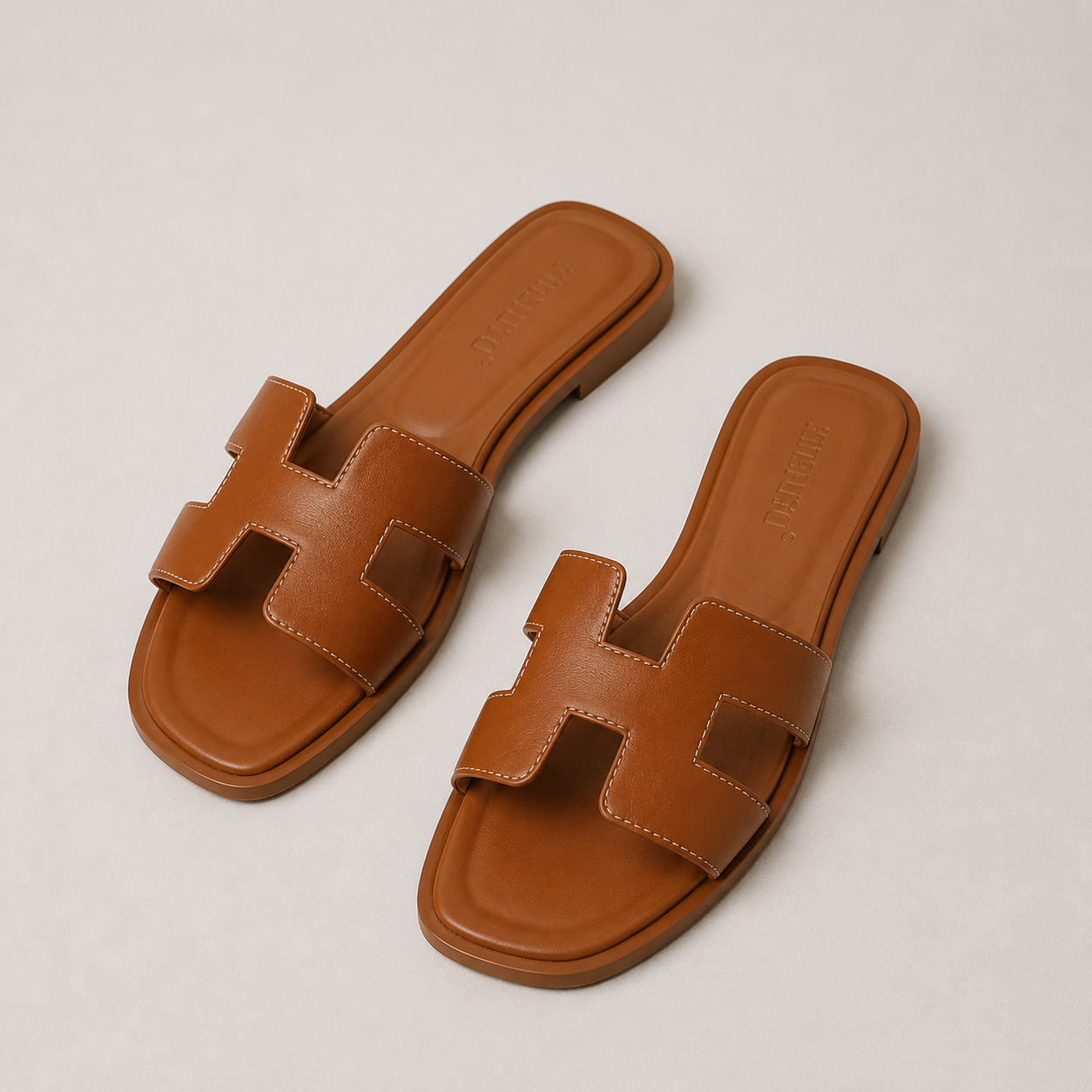 Women's Premium Leather Orthopedic Sandals – Flat Sandals with H-Strap