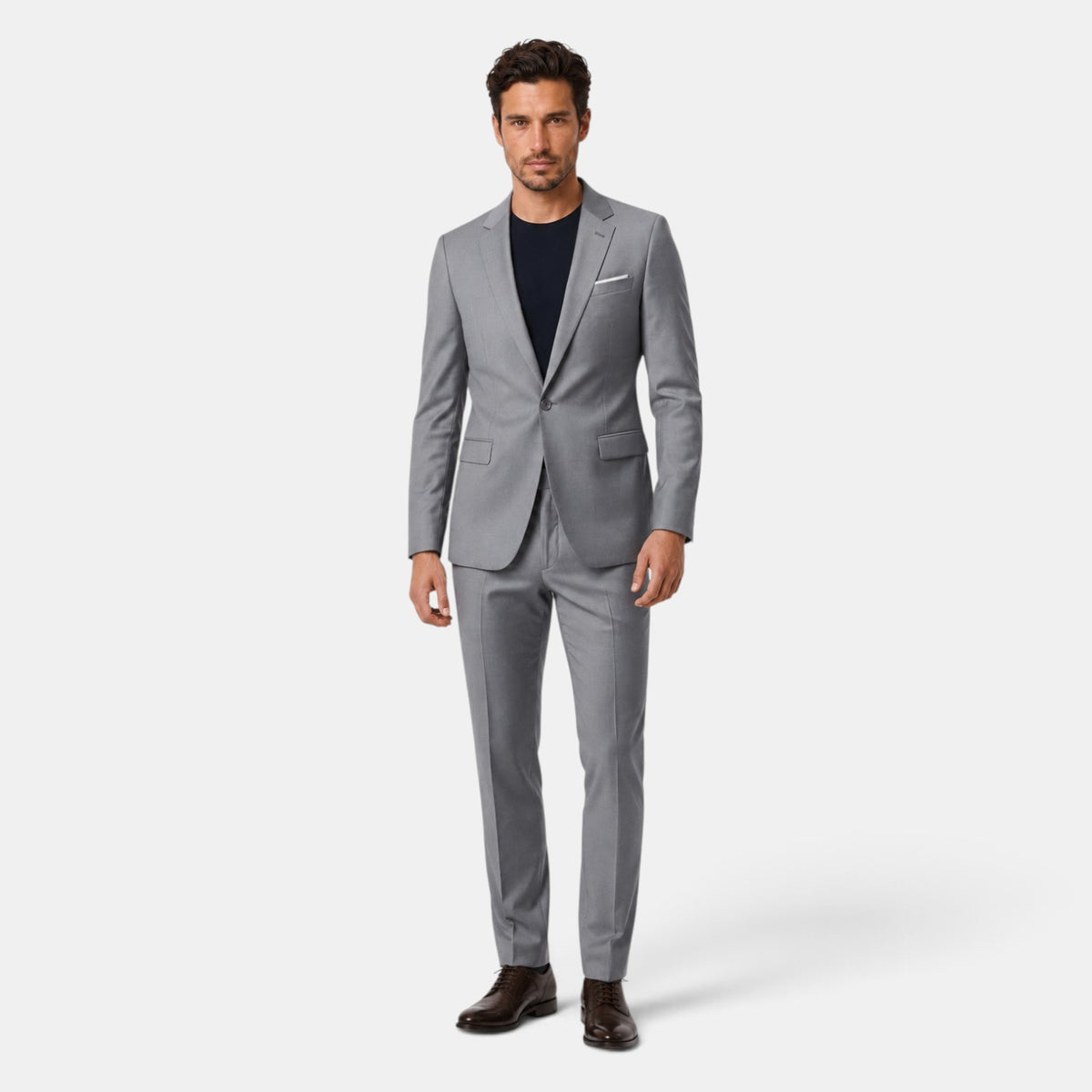 Traje Hombre Dos Piezas Corte Elegante Tejido Elástico