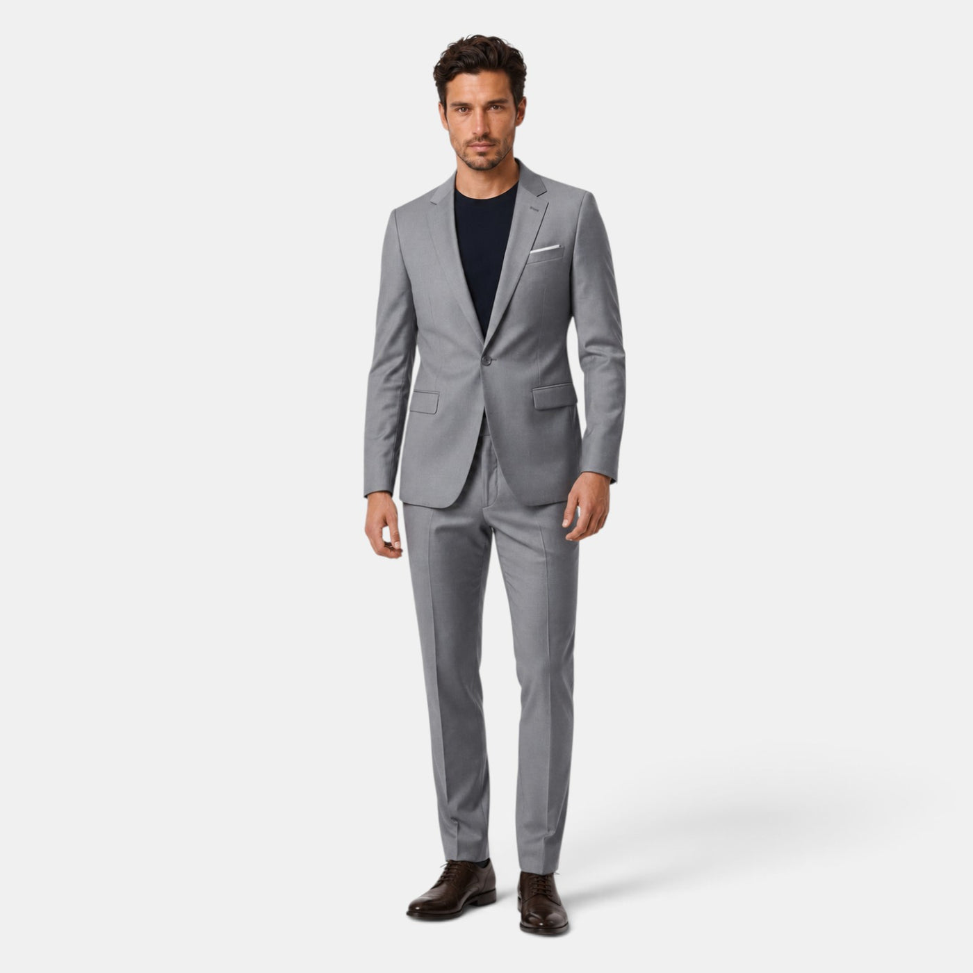 Traje Hombre Dos Piezas Corte Elegante Tejido Elástico