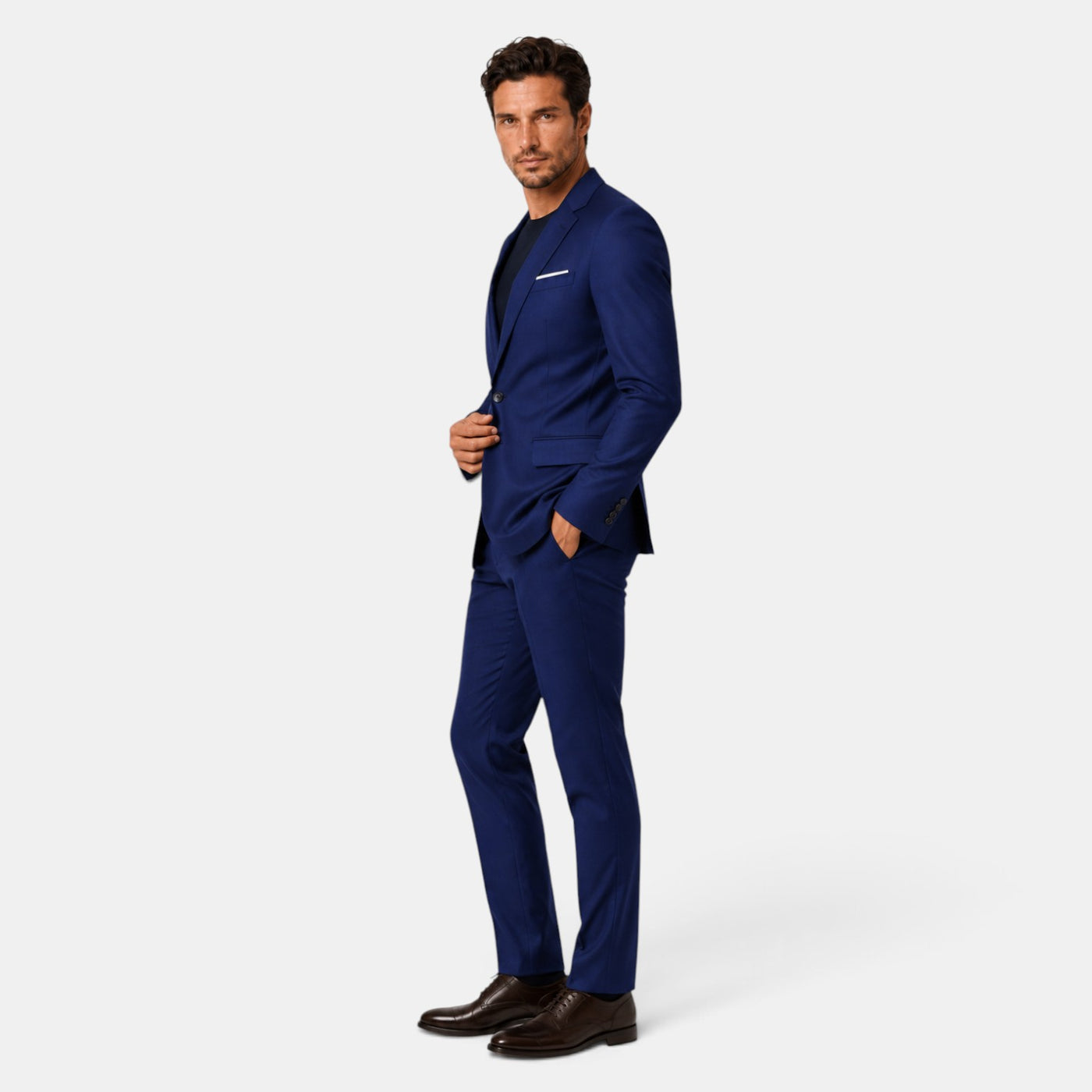 Traje Hombre Dos Piezas Corte Elegante Tejido Elástico