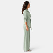 Elegant Women's Silk Suit with Belt