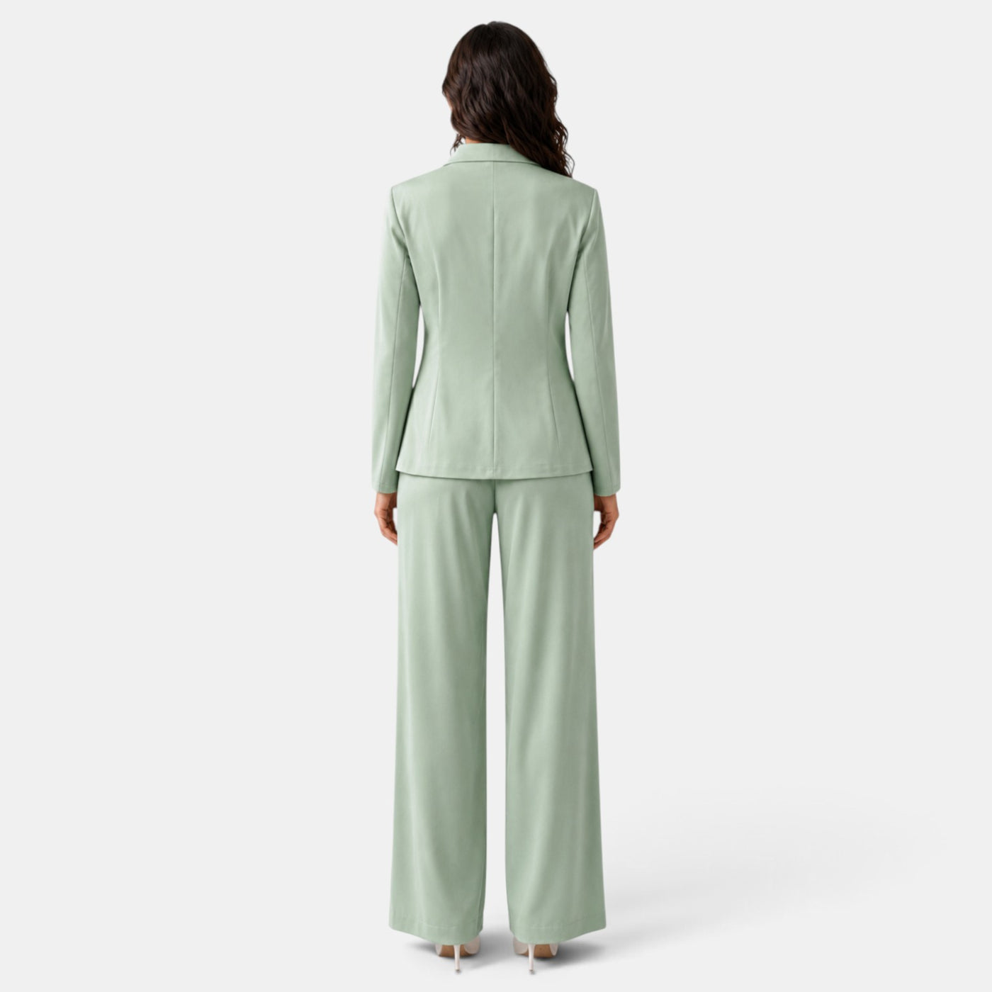 Elegant Women's Silk Suit with Belt