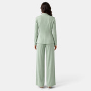 Elegant Women's Silk Suit with Belt