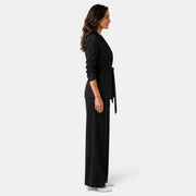 Elegant Women's Silk Suit with Belt