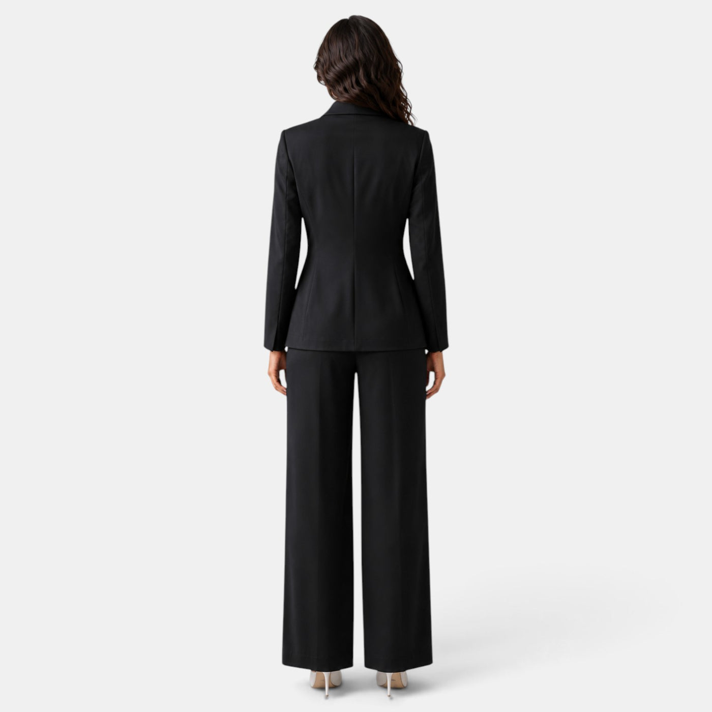 Elegant Women's Silk Suit with Belt