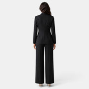 Elegant Women's Silk Suit with Belt
