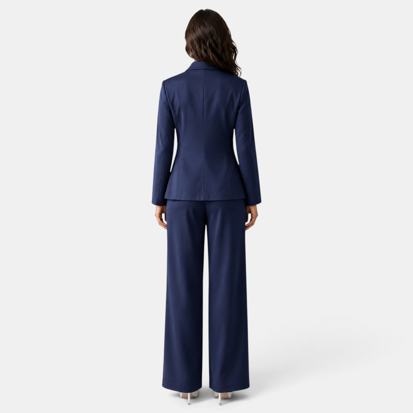 Elegant Women's Silk Suit with Belt