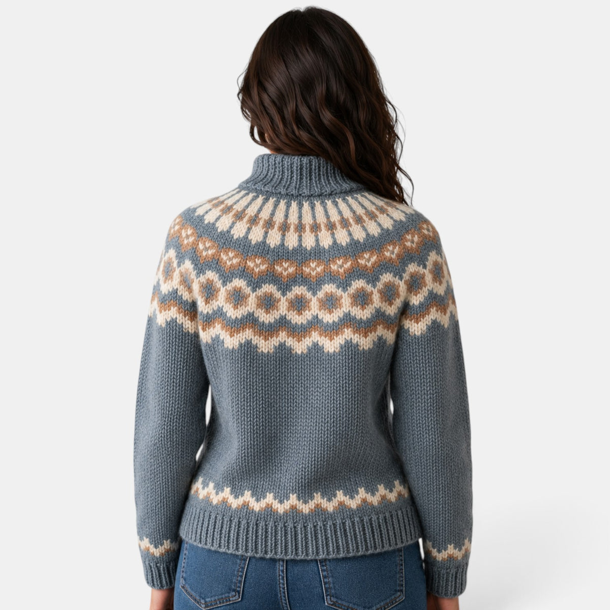 Suéter Mujer Cuello Alto Multicolor