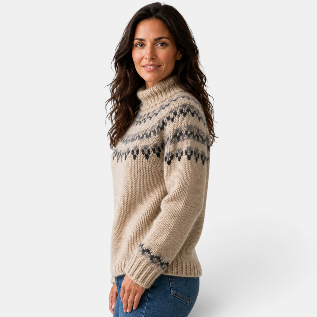 Suéter Mujer Cuello Alto Multicolor