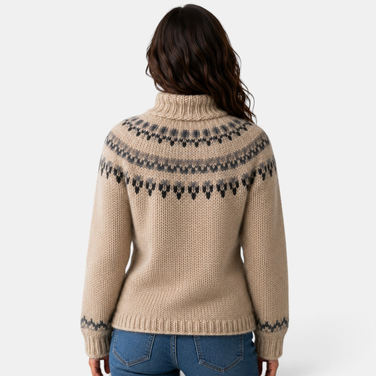 Suéter Mujer Cuello Alto Multicolor