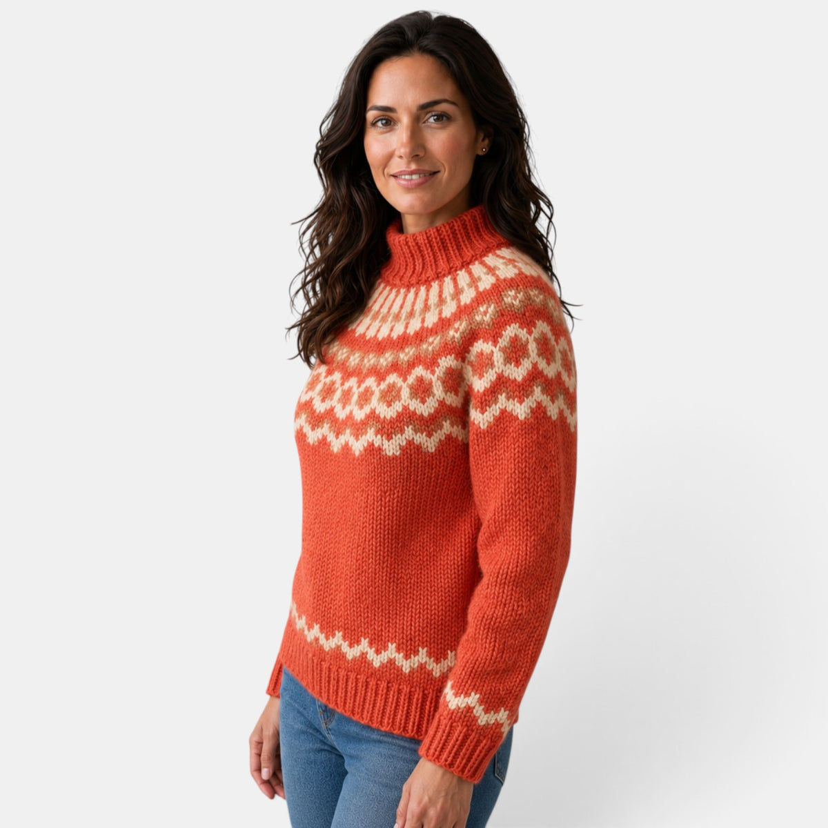 Suéter Mujer Cuello Alto Multicolor