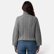 Suéter Mujer Cuello Alto Trenzado