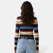 Cárdigan Mujer Punto Rayas Multicolor