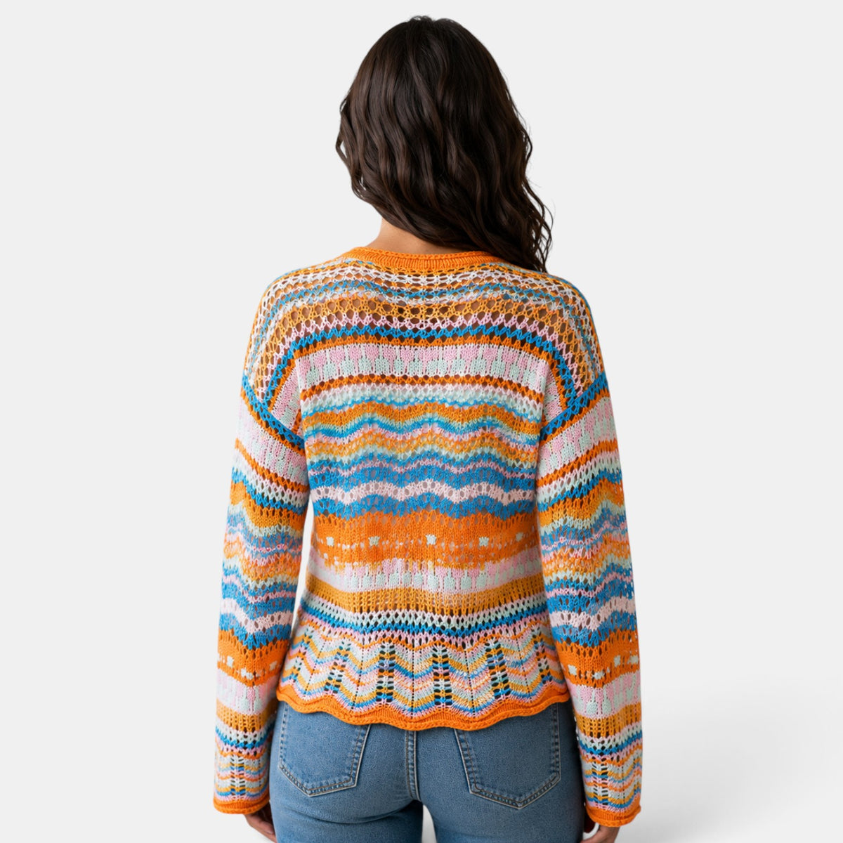 Women's Multicolor Striped Cardigan