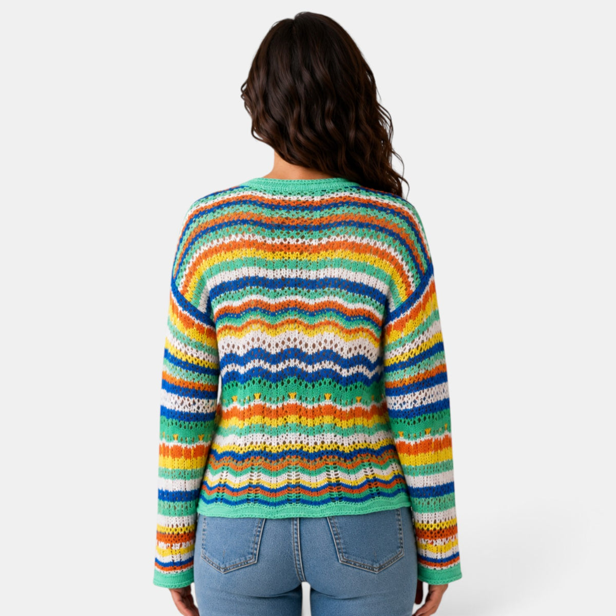 Women's Multicolor Striped Cardigan