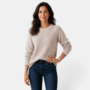 Women's Chenille Round Neck Sweater