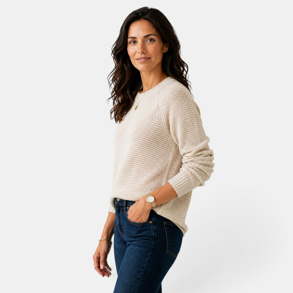 Women's Chenille Round Neck Sweater