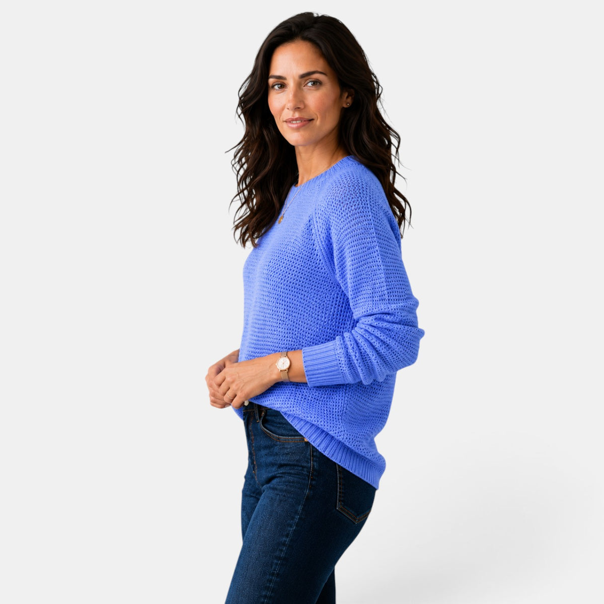 Women's Chenille Round Neck Sweater