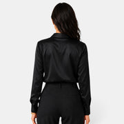 Women's Satin Button-Down Shirt