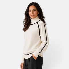 Women's Oversized Turtleneck Sweater - Relaxed Fit Warm Knit