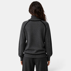 Women's Oversized Turtleneck Sweater - Relaxed Fit Warm Knit