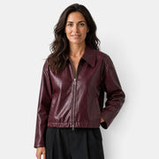Chaqueta Mujer Efecto Piel con Cremallera