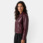 Chaqueta Mujer Efecto Piel con Cremallera