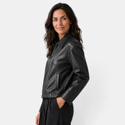 Chaqueta Mujer Efecto Piel con Cremallera