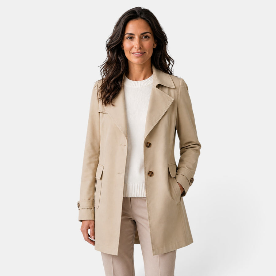Gabardina Mujer Larga Ligera Slim
