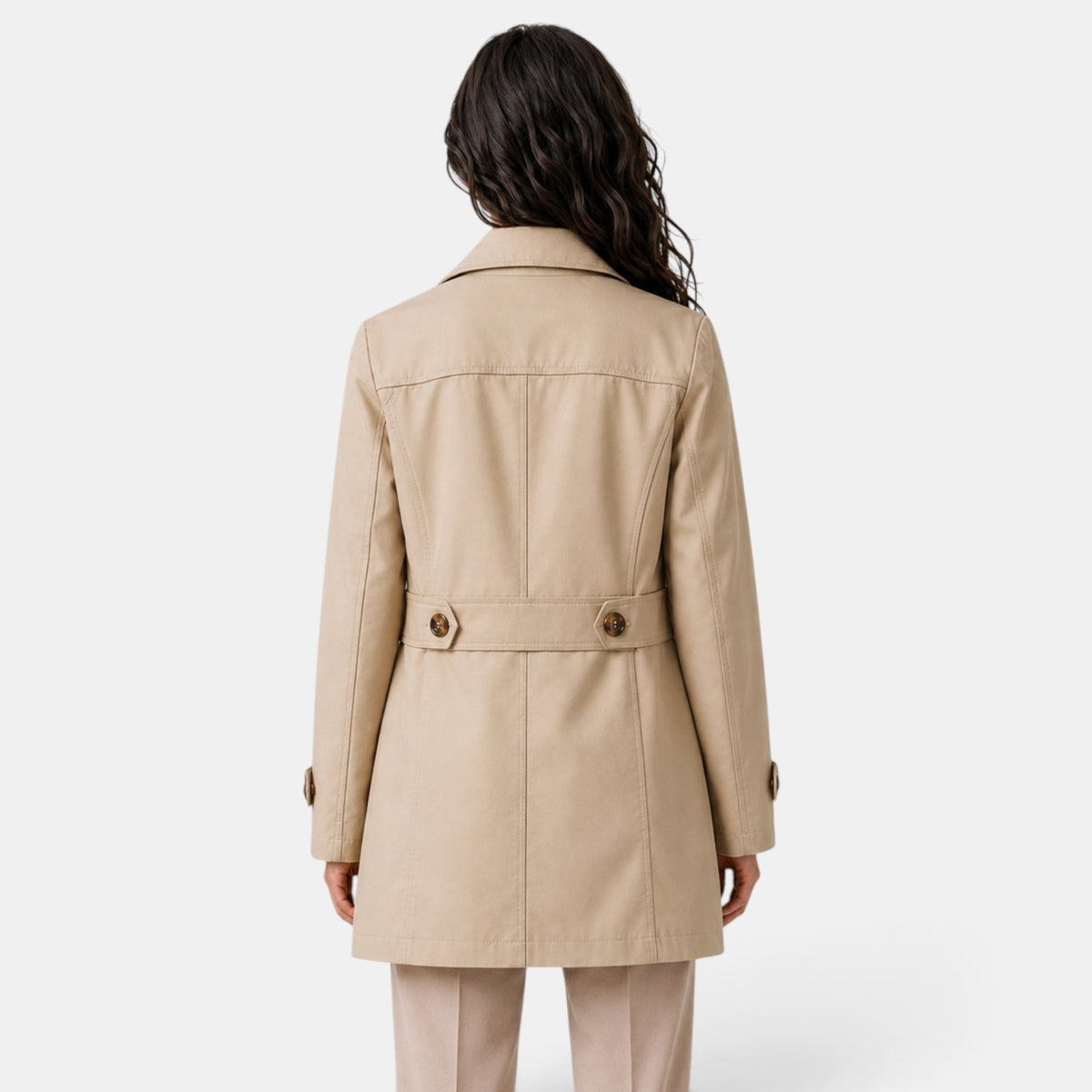 Gabardina Mujer Larga Ligera Slim