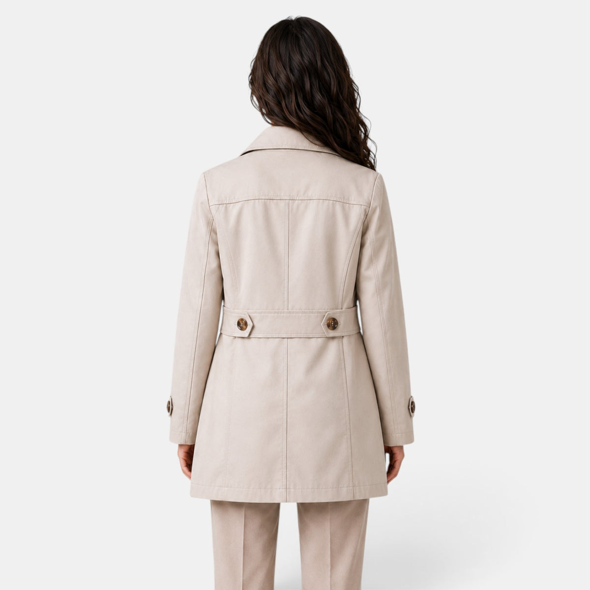 Gabardina Mujer Larga Ligera Slim