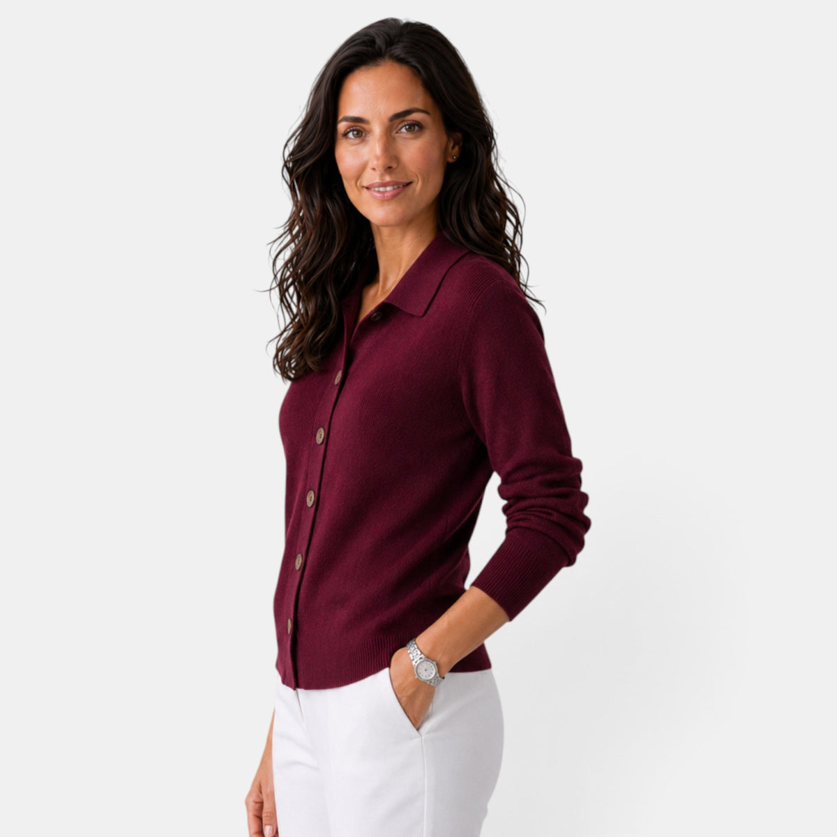 Cárdigan Mujer Punto con Botones