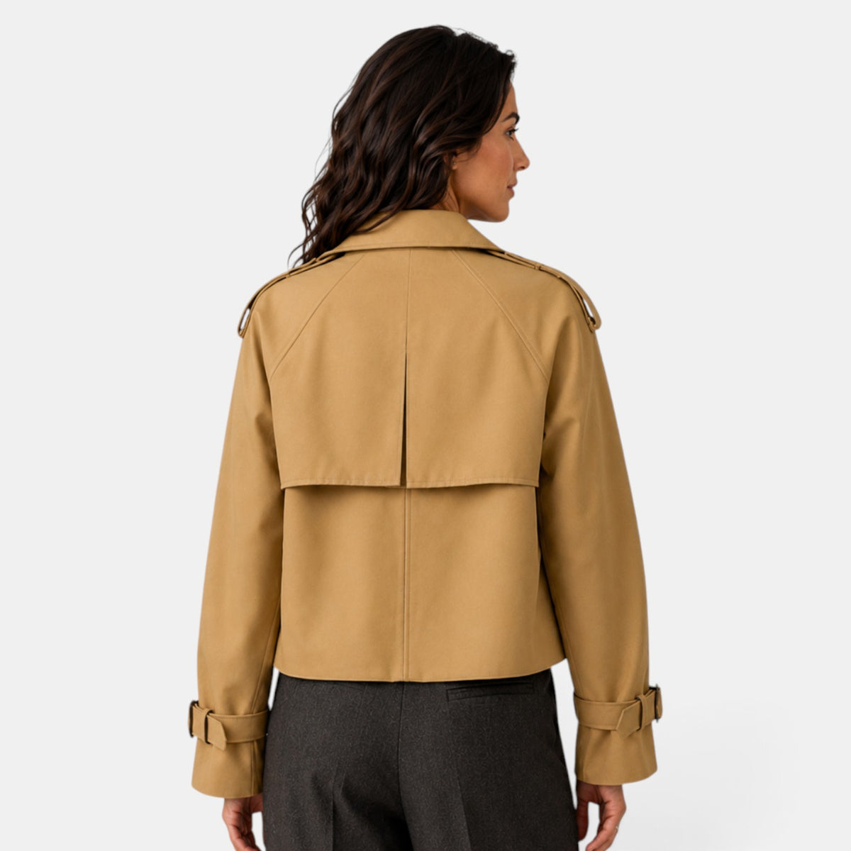 Lightweight Women's Double-Breasted Trench Coat