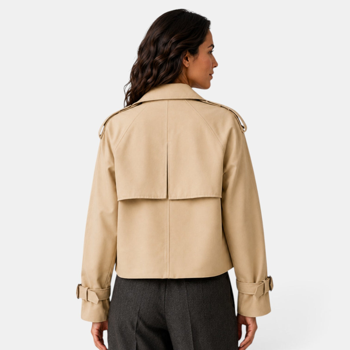 Lightweight Women's Double-Breasted Trench Coat