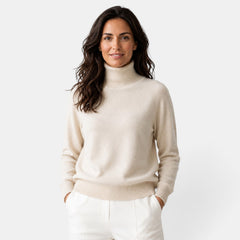 Suéter Mujer Cuello Alto Lana