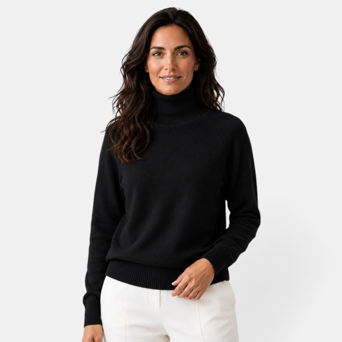 Suéter Mujer Cuello Alto Lana