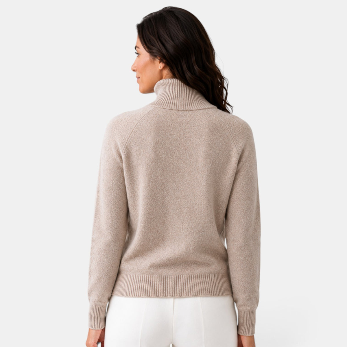 Suéter Mujer Cuello Alto Lana