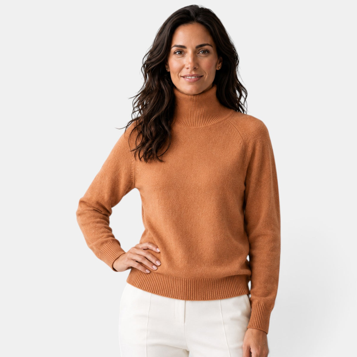 Suéter Mujer Cuello Alto Lana